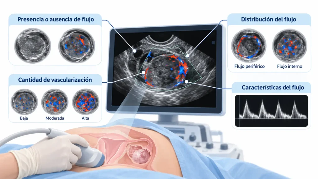 Evaluación del flujo sanguíneo en masas pélvicas con Doppler - Ecodoppler Vascular - Bogotá, Colombia